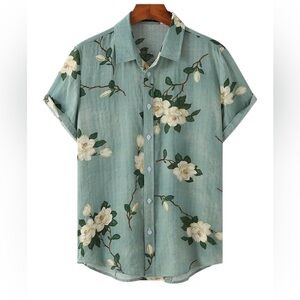 Incerun Floral Button Down Shirt. Size XL.